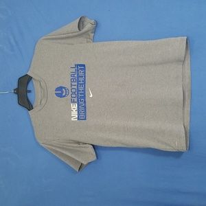 Nike Fit Dry Boy's Bring The Hurt Footbal grayl shirt Size L (14-16).